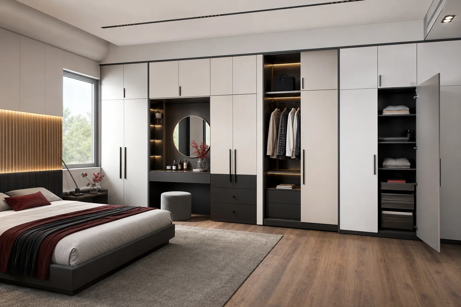 Bedroom wardrobe storage