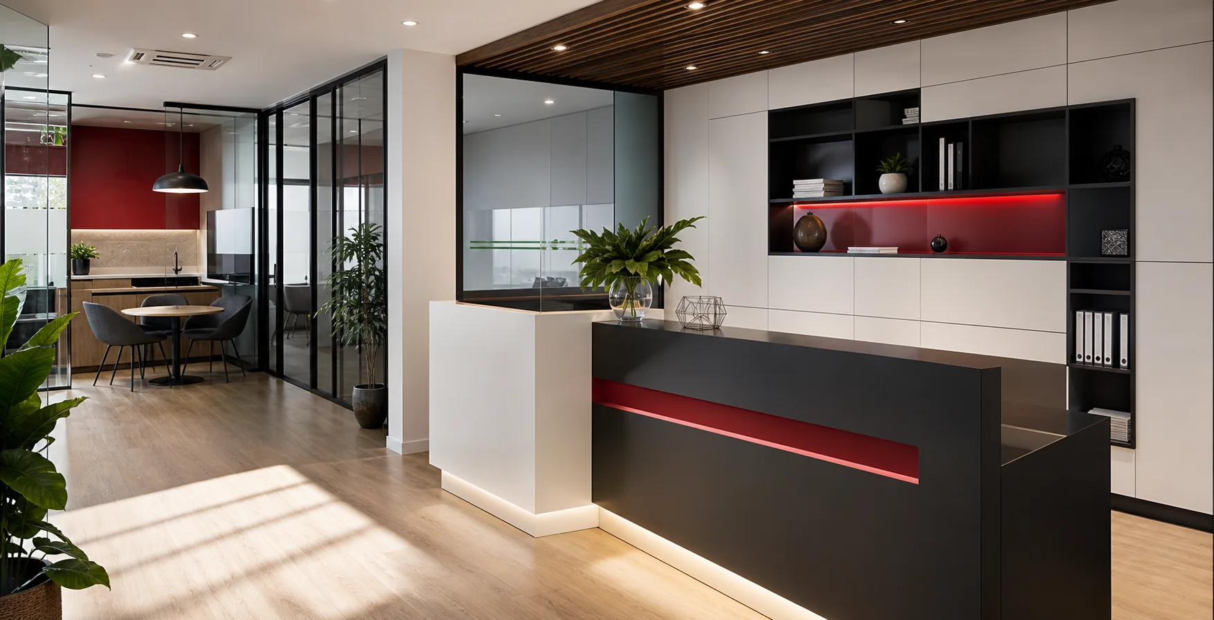 Modern board, aluminum and office partitioning visual for Ideal Boards Solutions